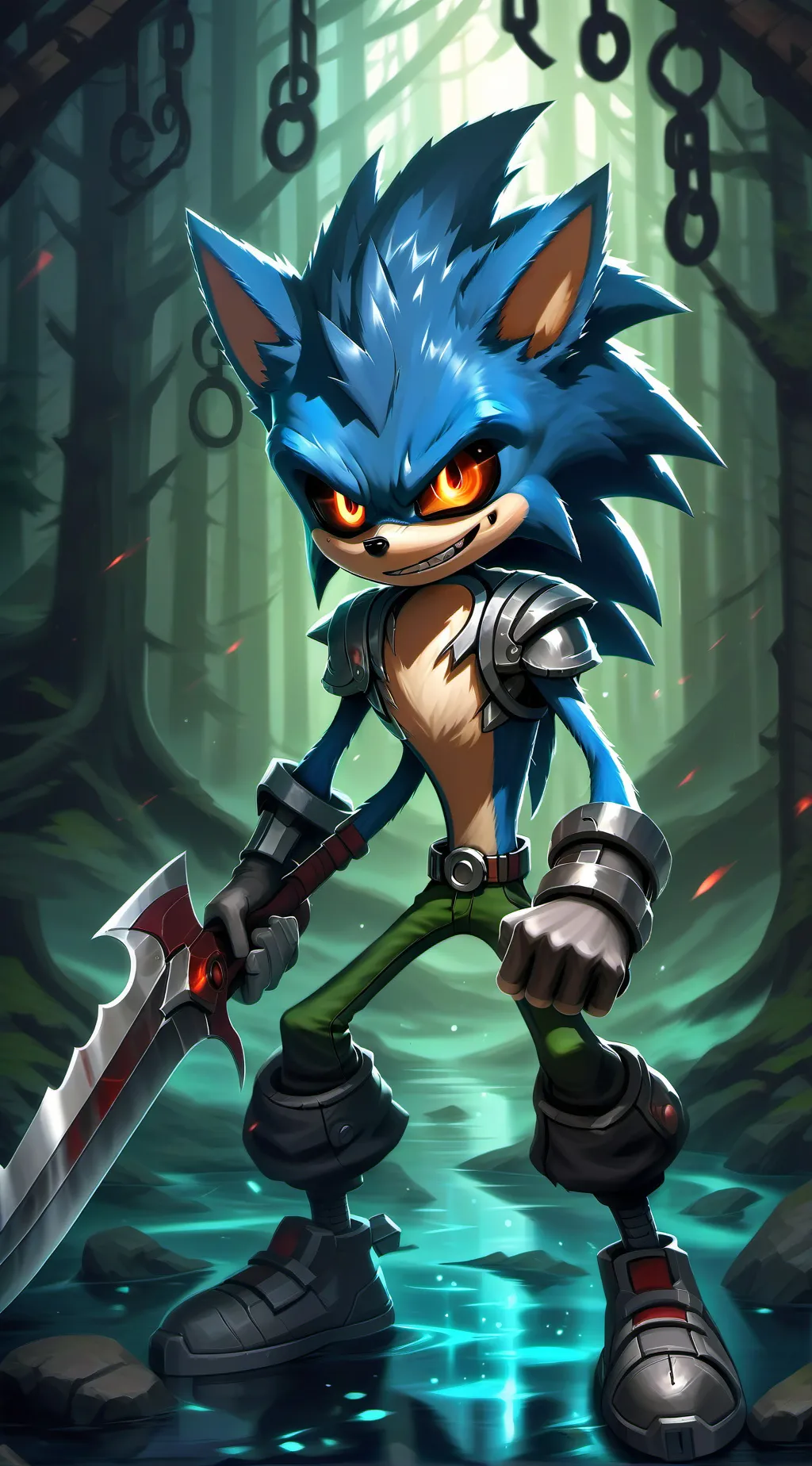 ai character: movie Sonic.exe background