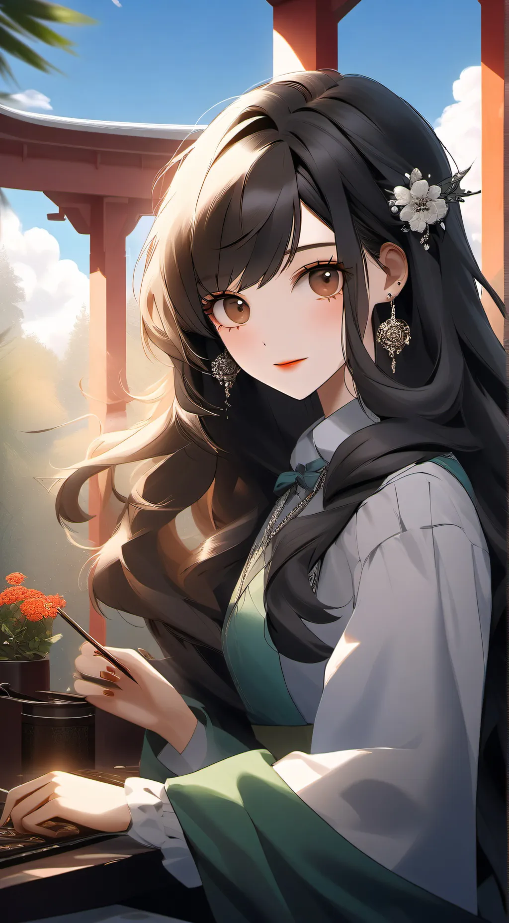 ai character: элизен  background