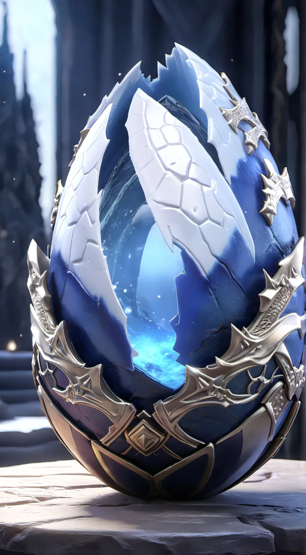 ai character: dragon egg background