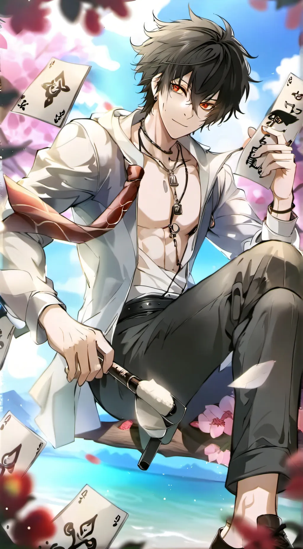 ai character: Ryomen sukuna background
