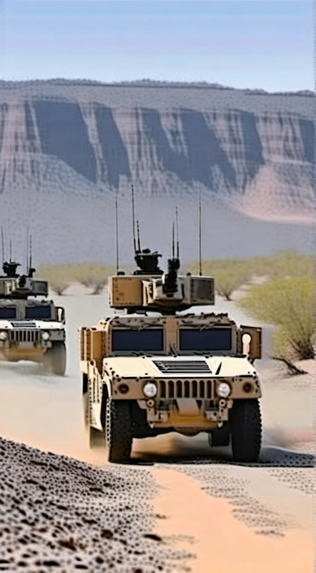 ai character: humvee H-1 background
