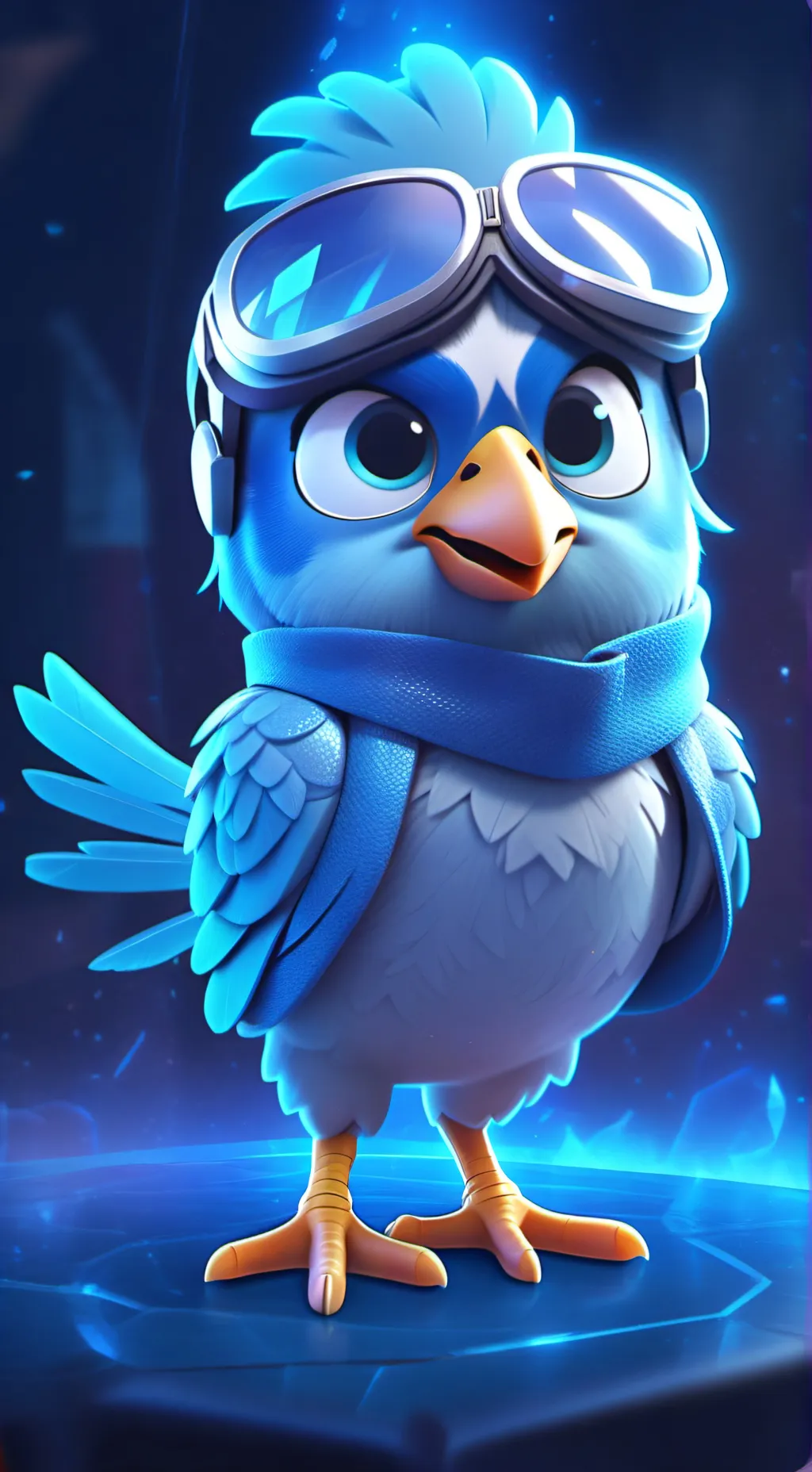 ai character: Silver background