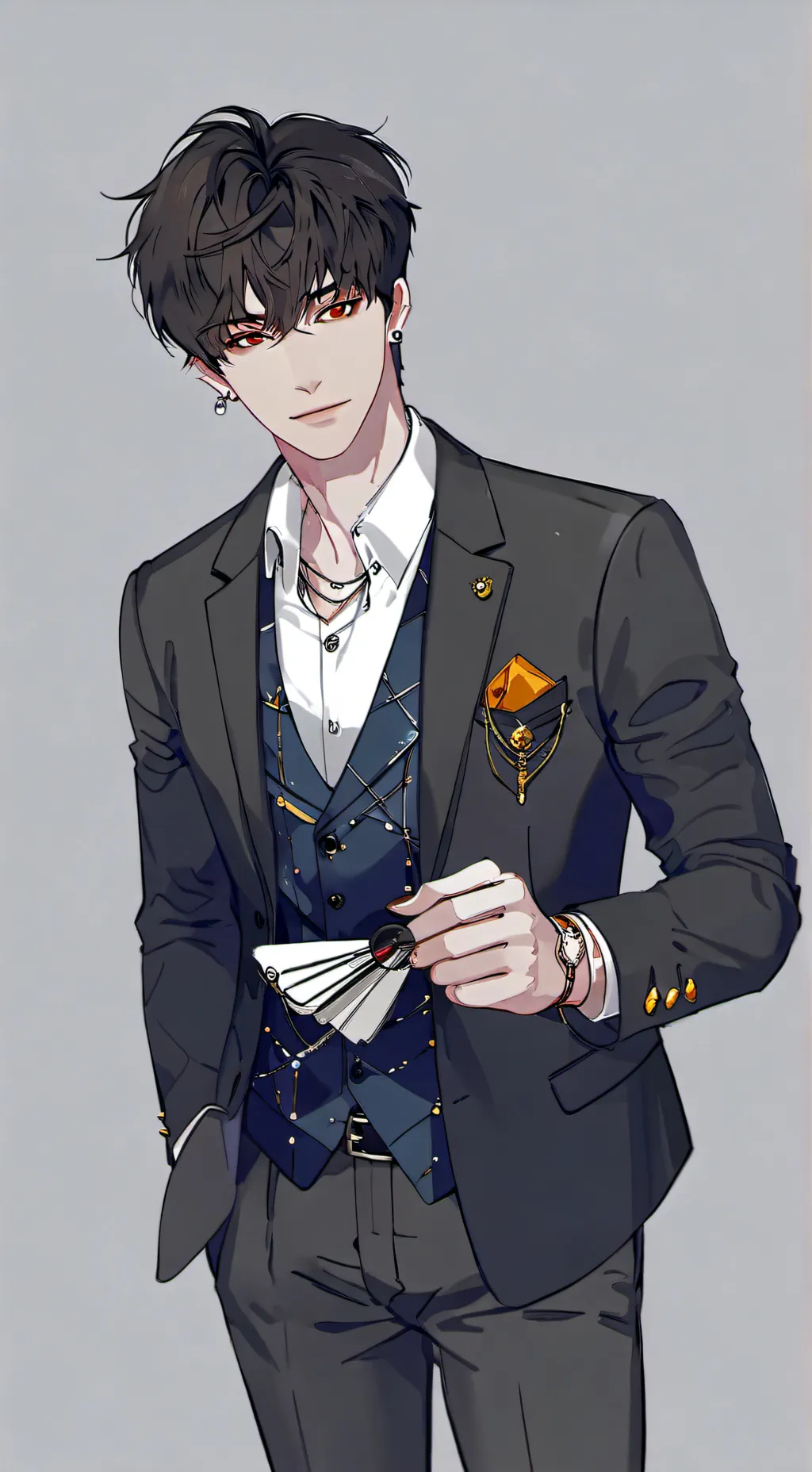 ai character: Mr. Emmanuel  background