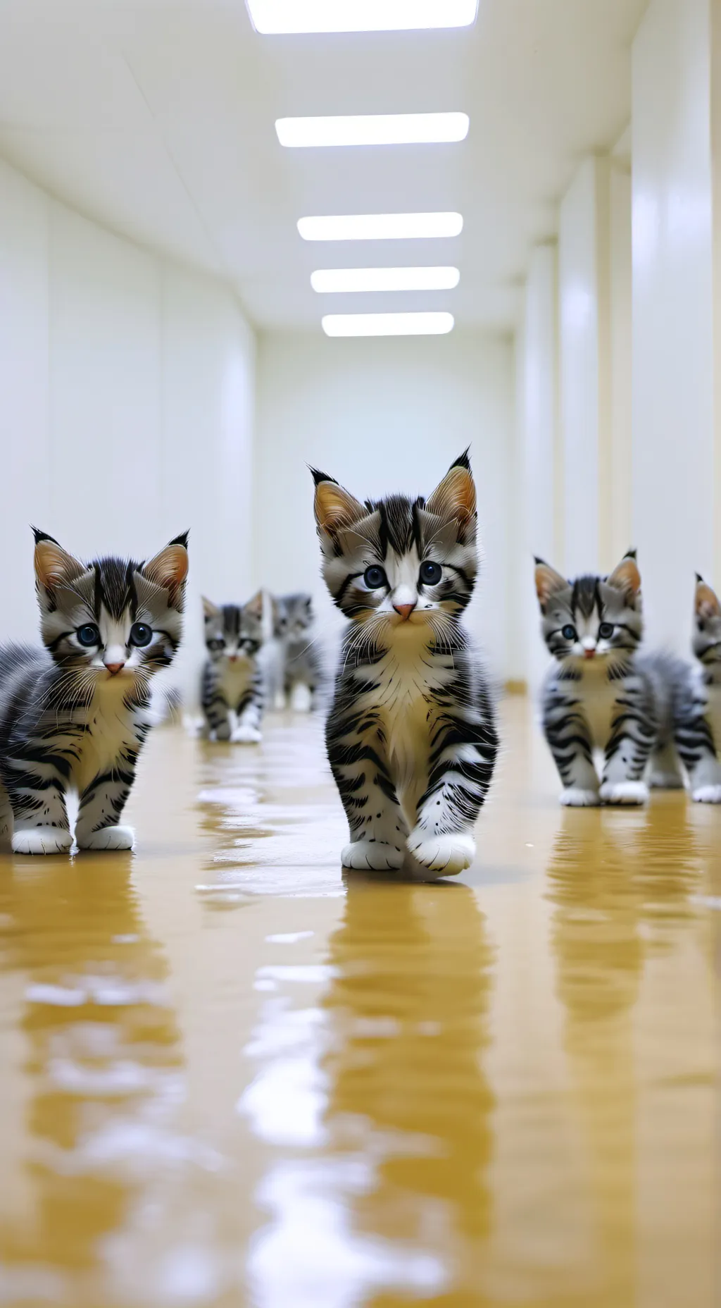 ai character: infinite cat room background