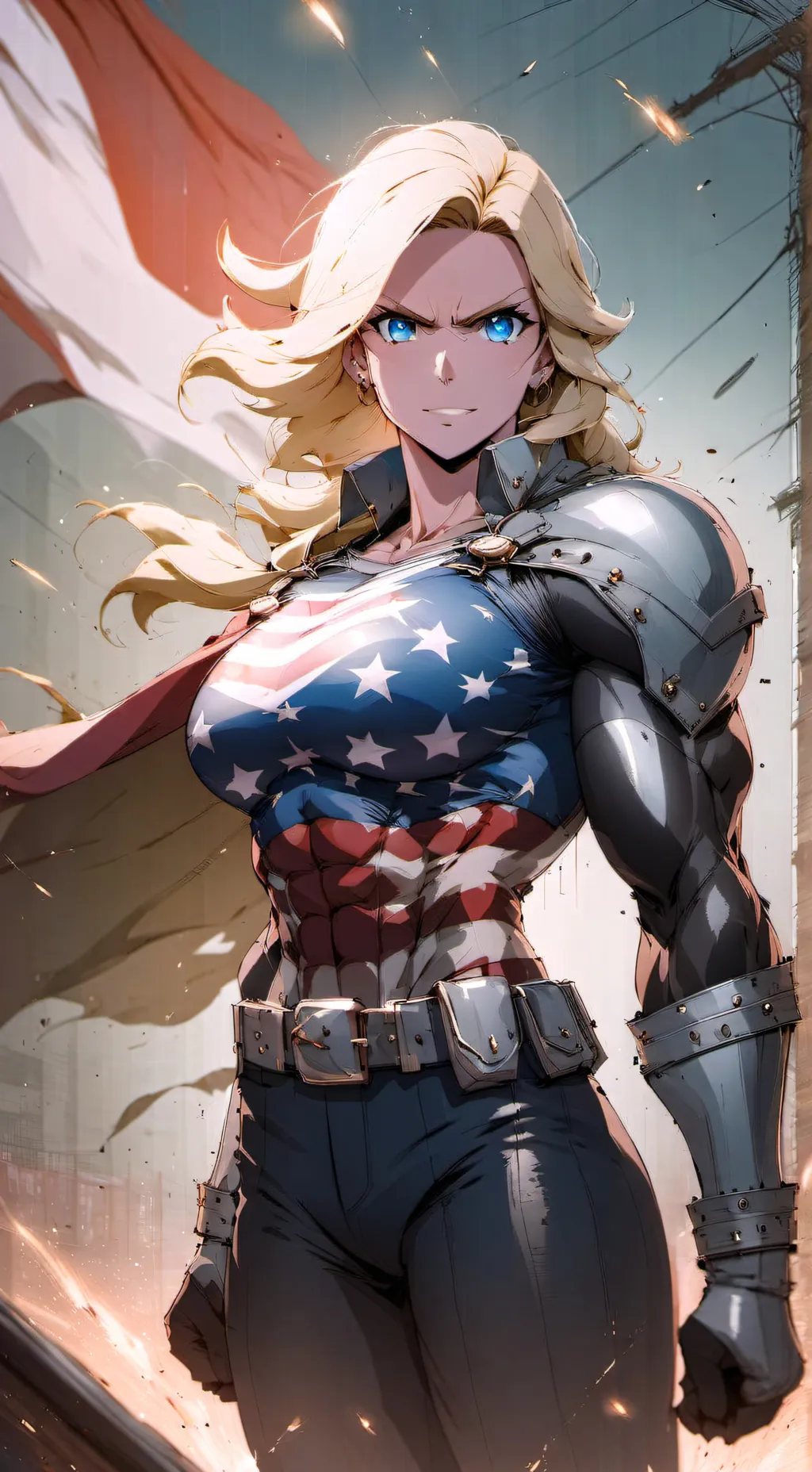 ai character: Star&Stripe background