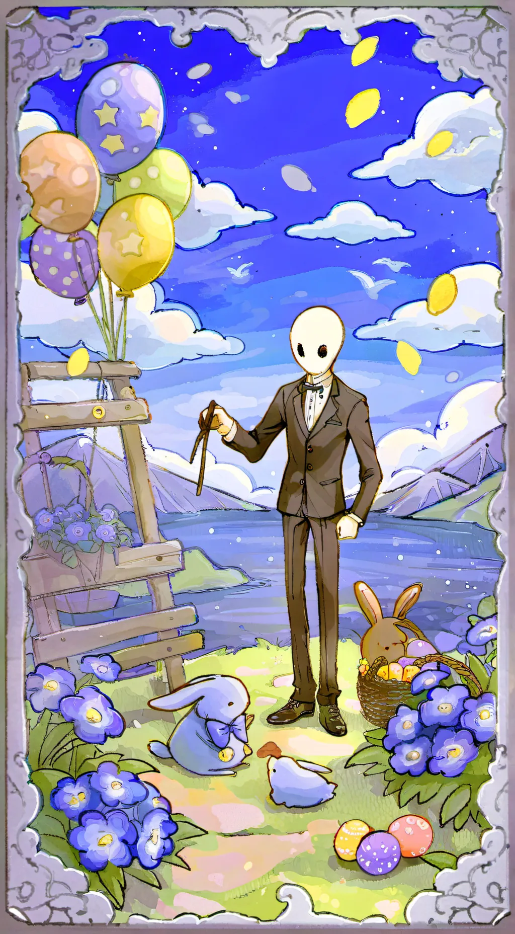 ai character: creepypasta easter background