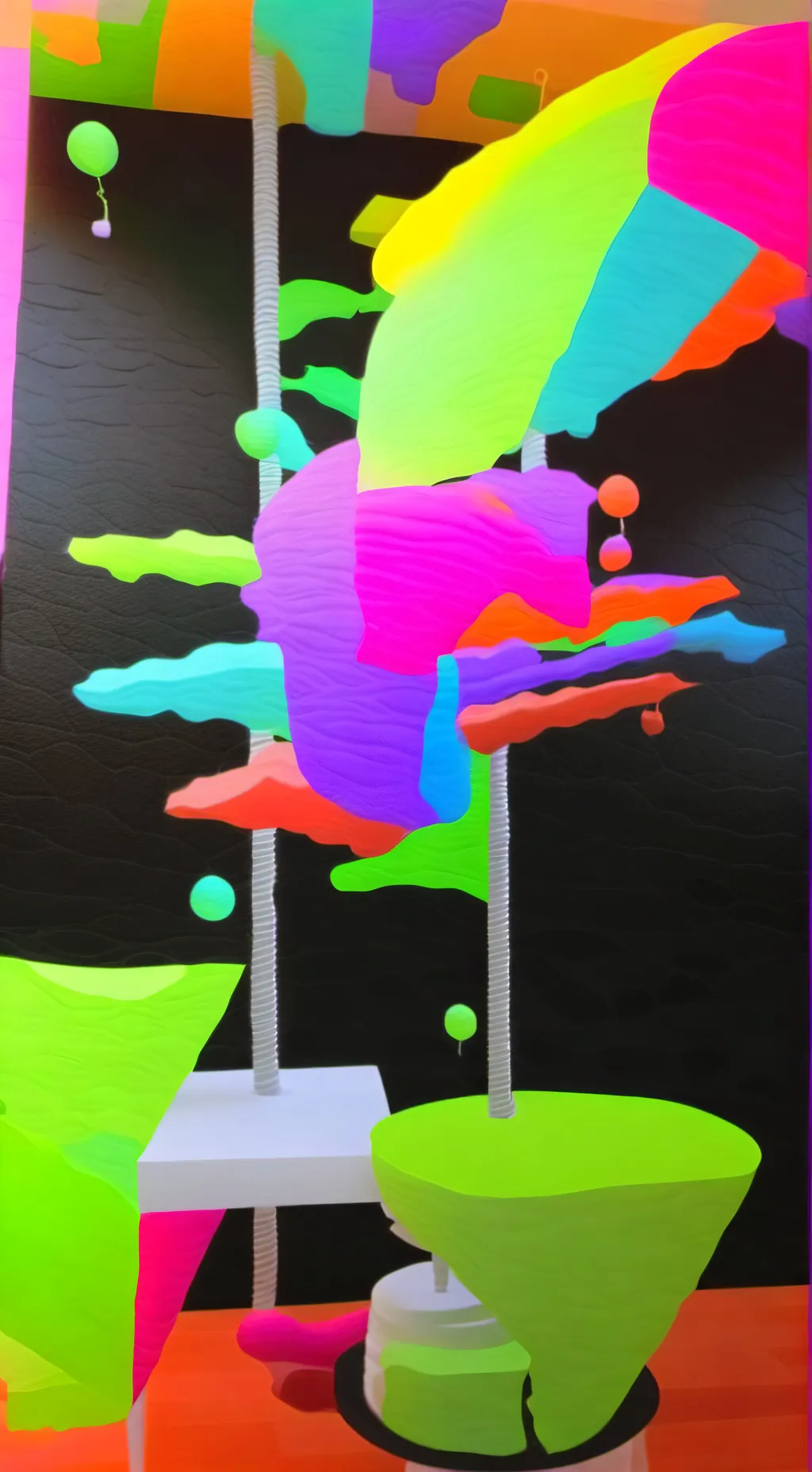 ai character: teletubby po background