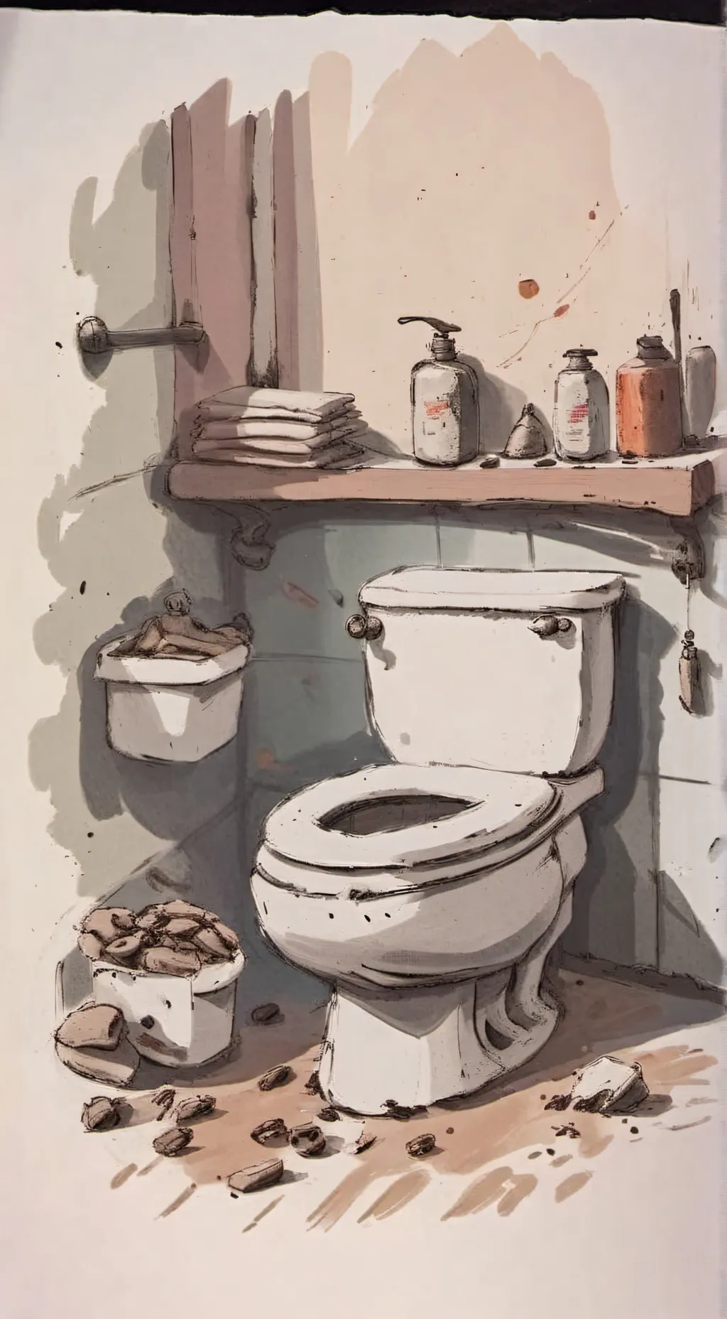 ai character: Toilet background