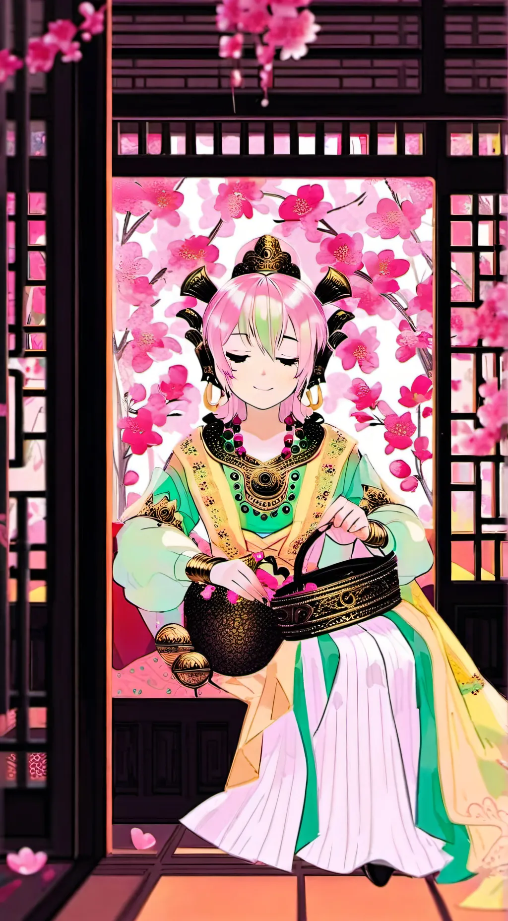 ai character: Egyptian Mitsuri background