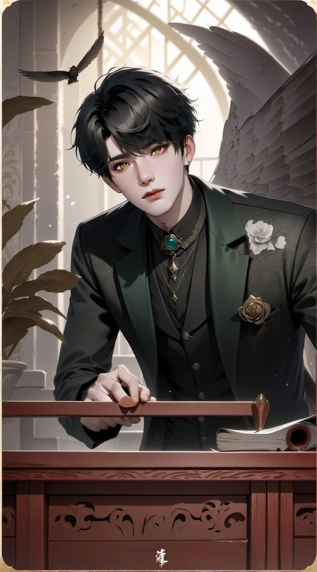 ai character: Winter background