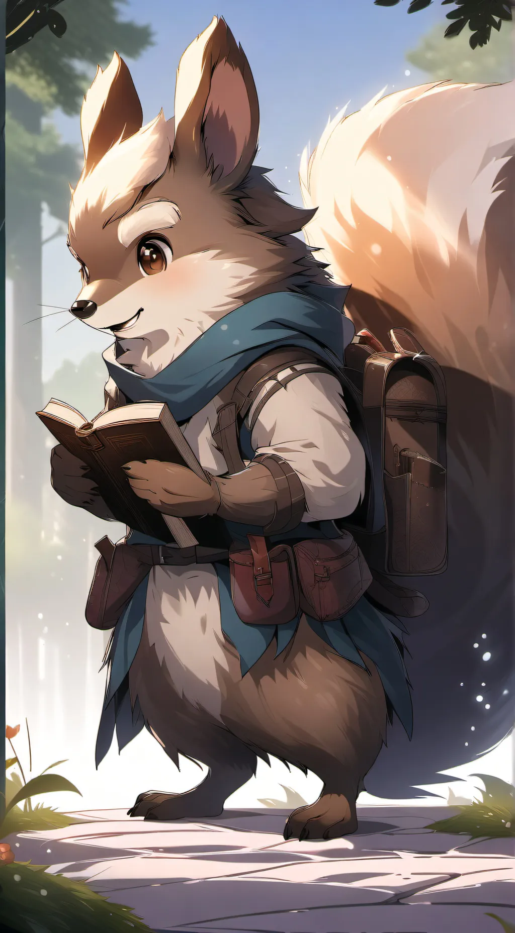 ai character: scroll background