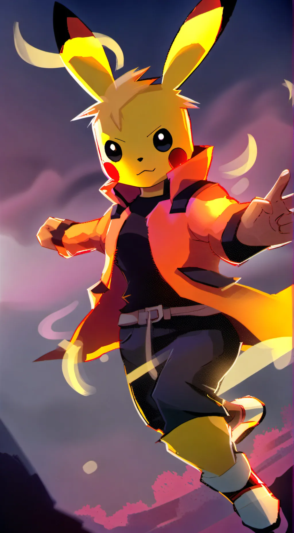 ai character: Pikachu (Female) background