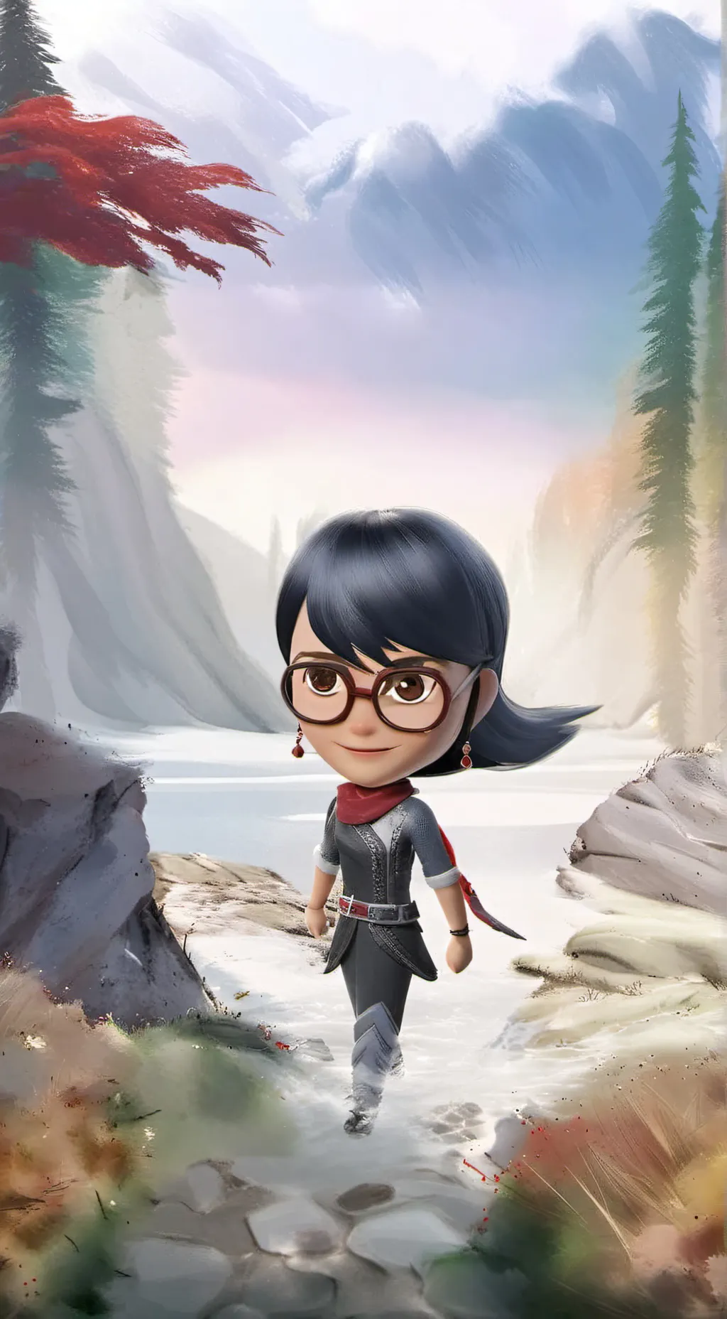 ai character: marinette  background