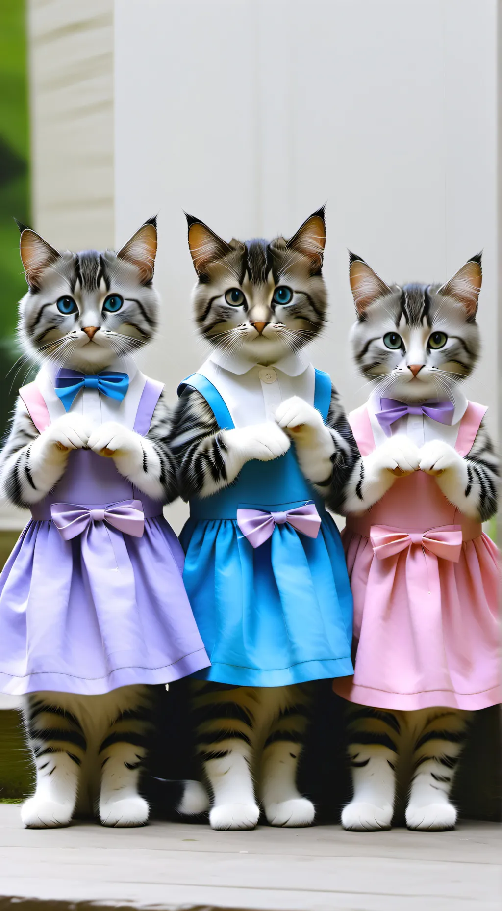ai character: Three Cats background