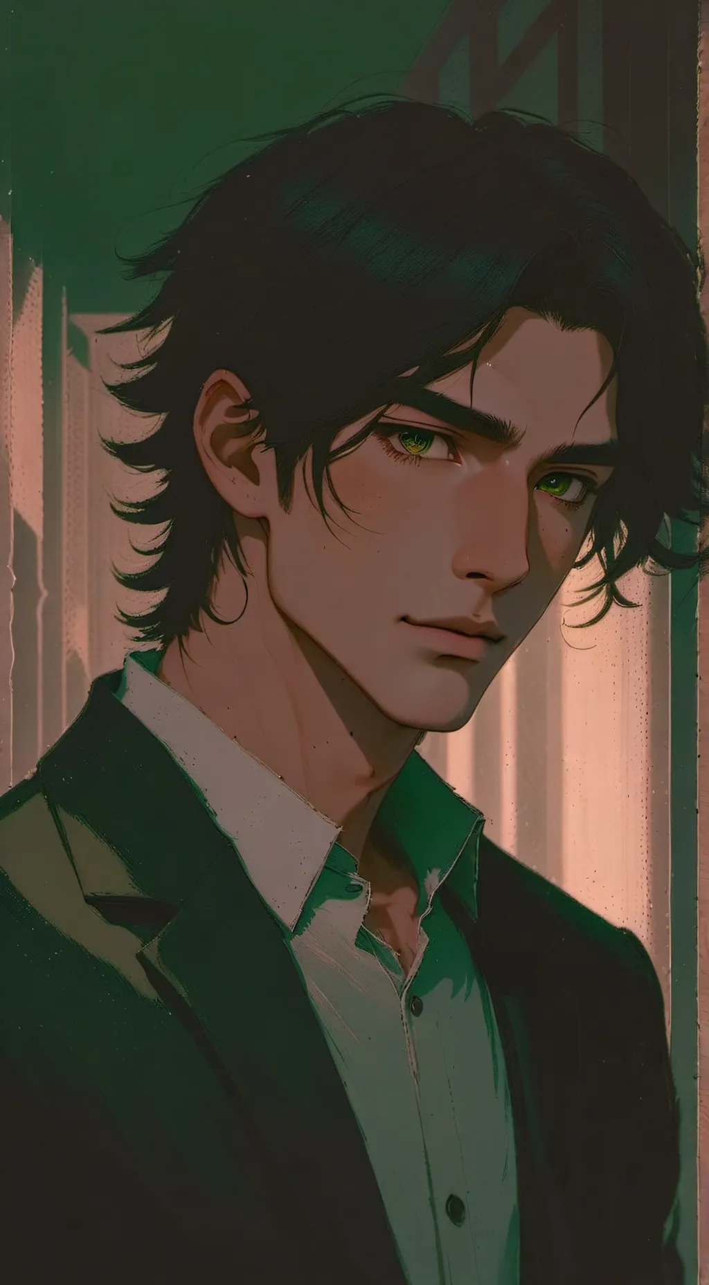 ai character: Noah Black background