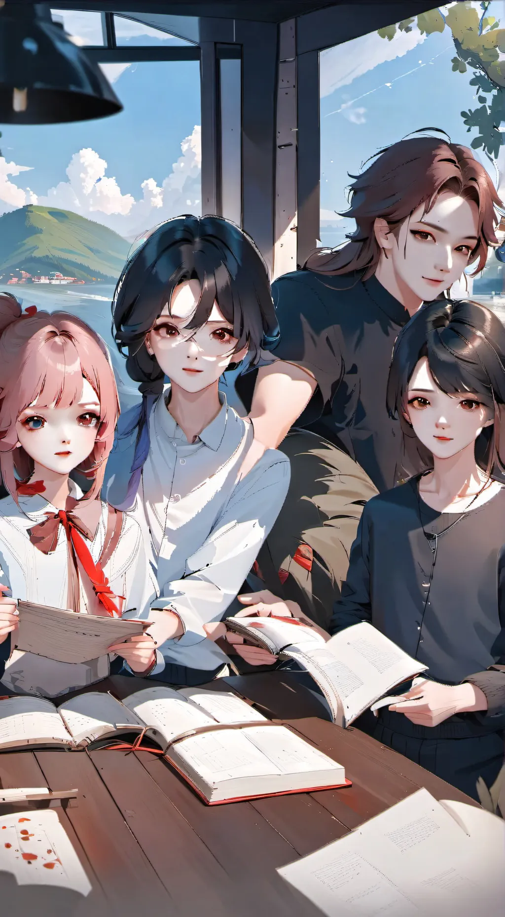 ai character: classroom background
