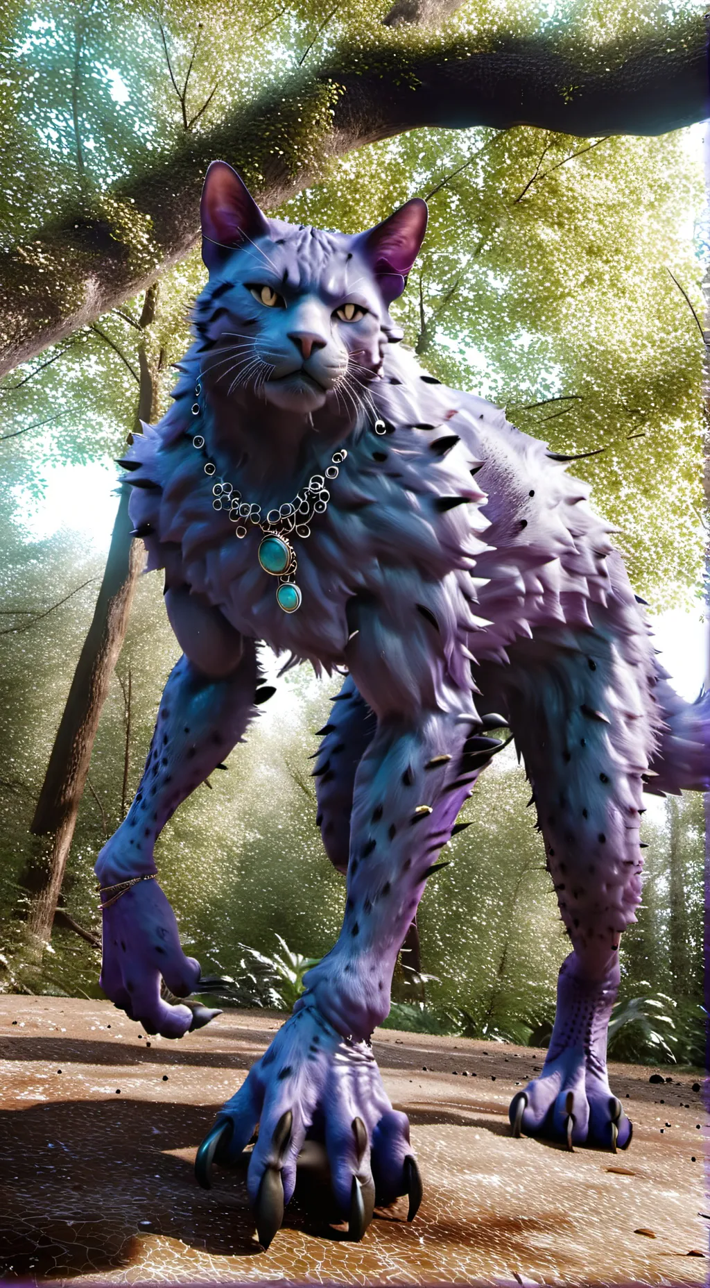 ai character: Cotton cat background