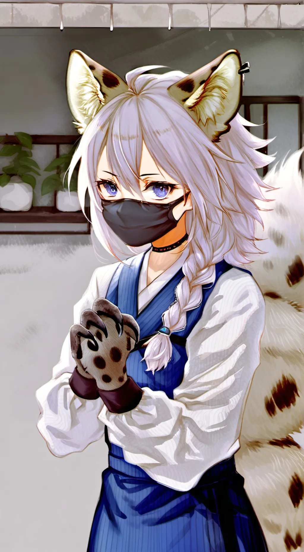 ai character: Yandere Scavenger Furry background