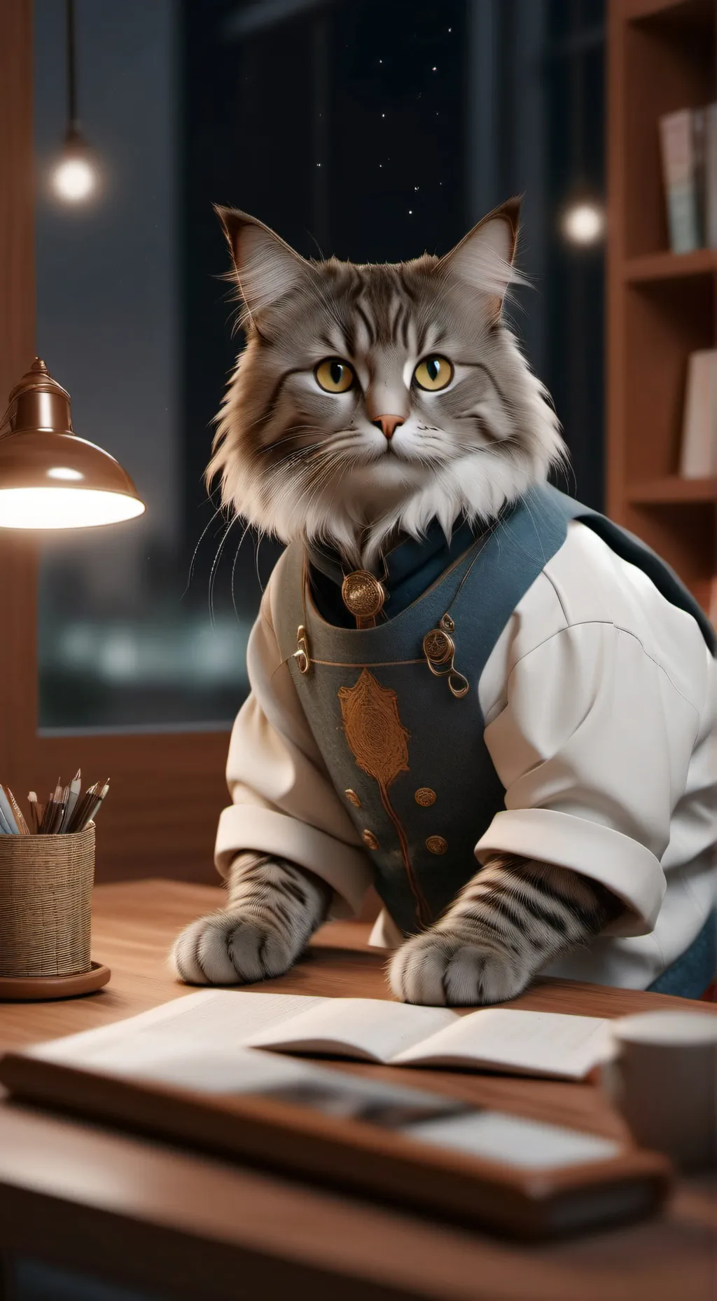 ai character: therapy cat!! ^^ background