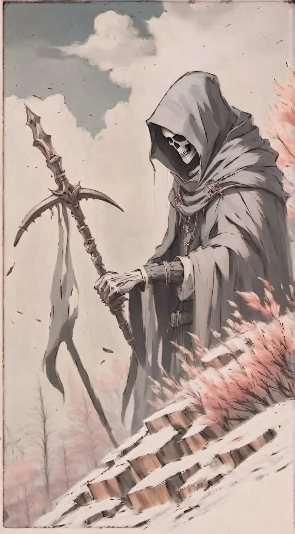 ai character: The grim reaper  background