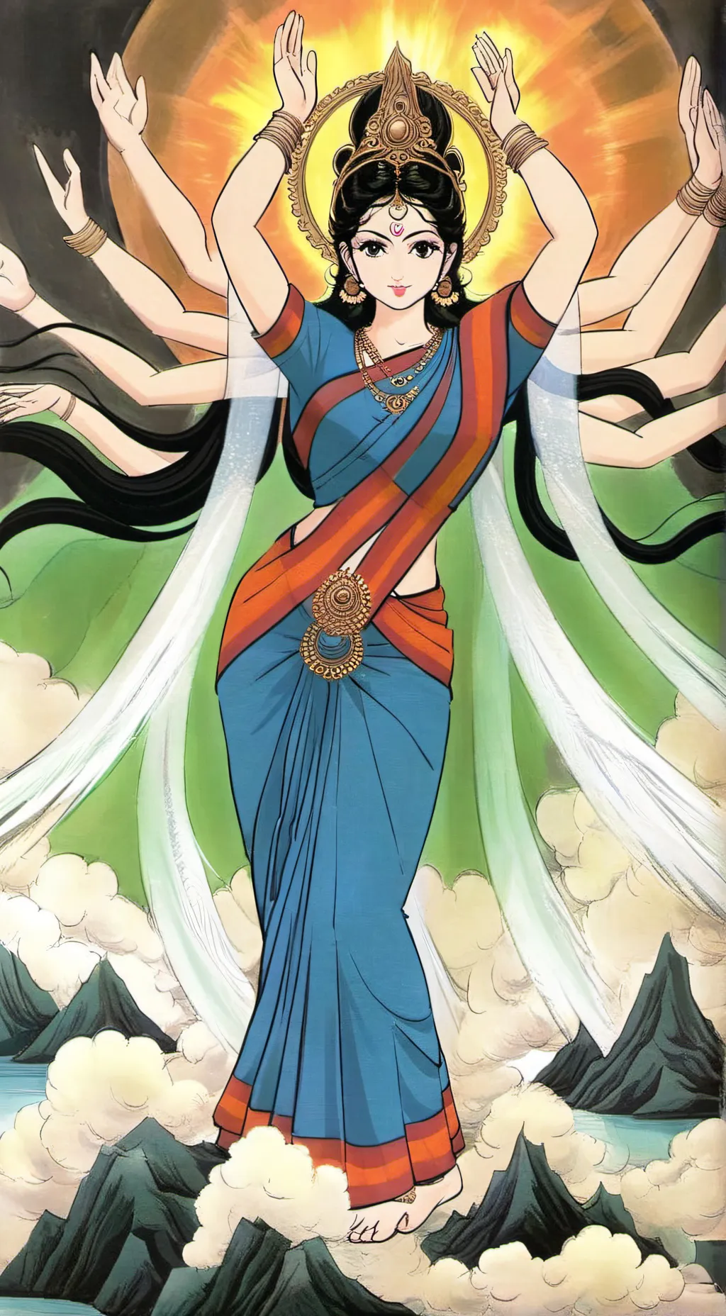 ai character: Durga background
