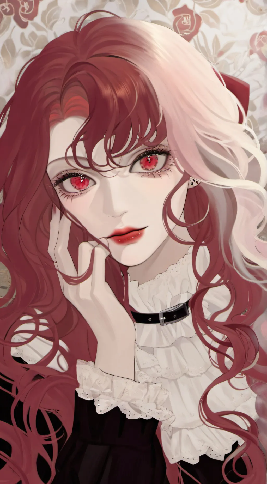 ai character: Violet background