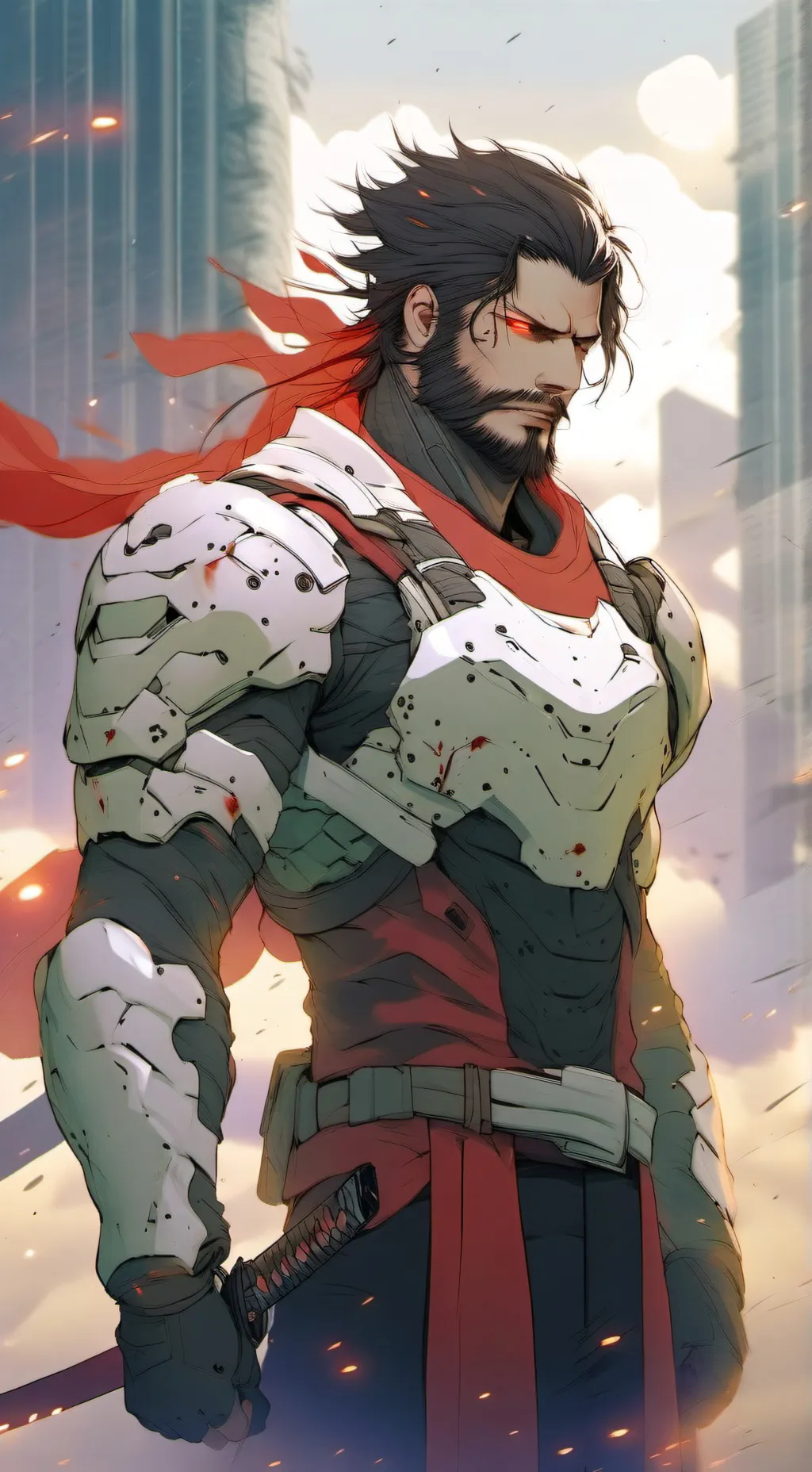 ai character: Sam Scarlet background