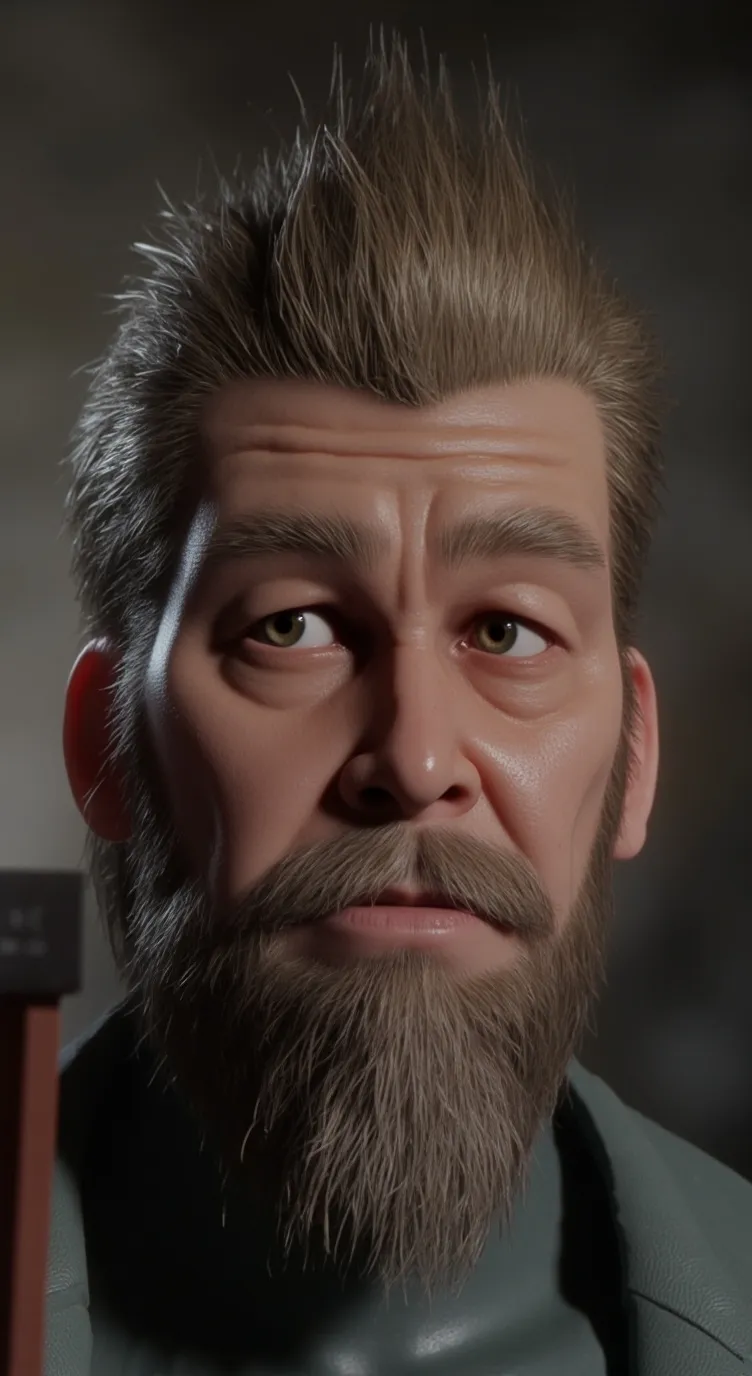 ai character: announcement background