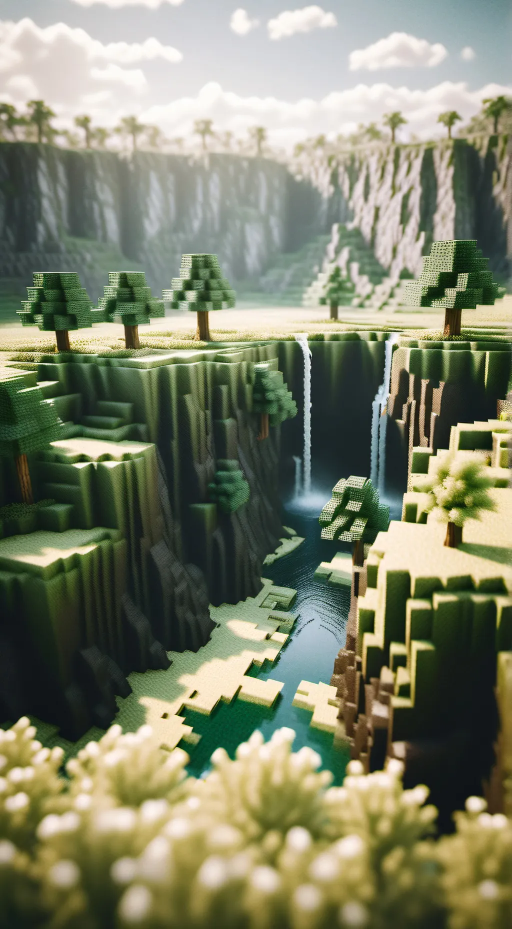 ai character: Mincraft Movie background