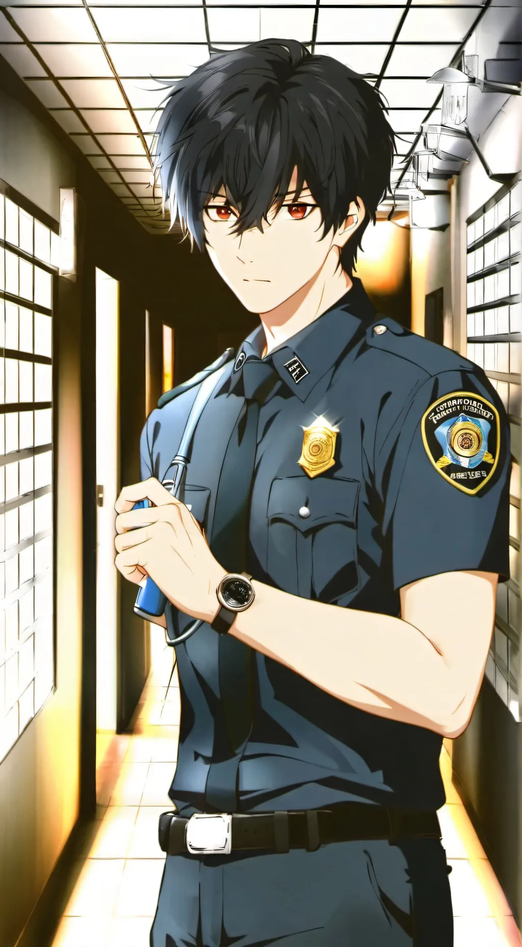 ai character: ⌚️officer jake👮🏻 background