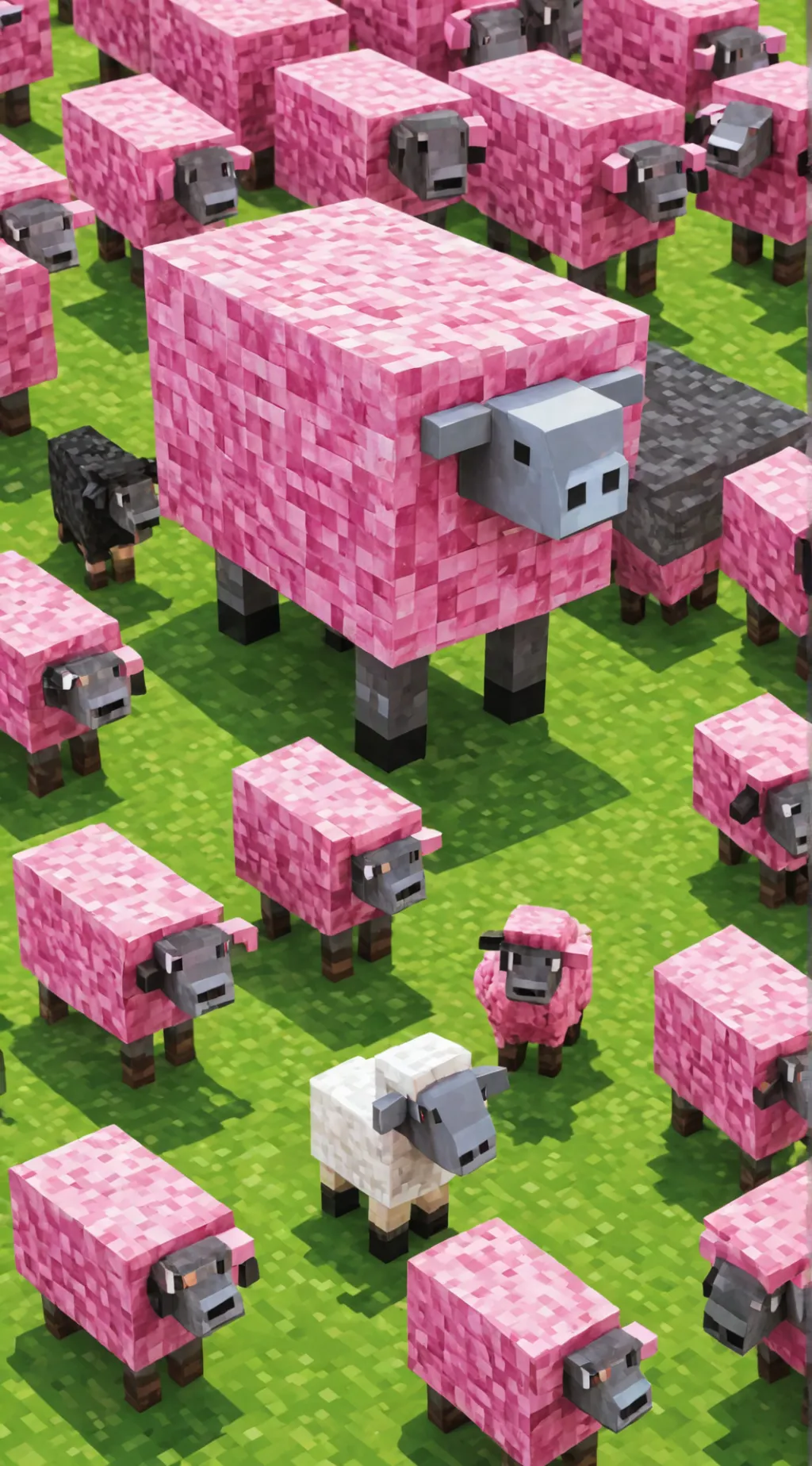 ai character: Pink sheep  background