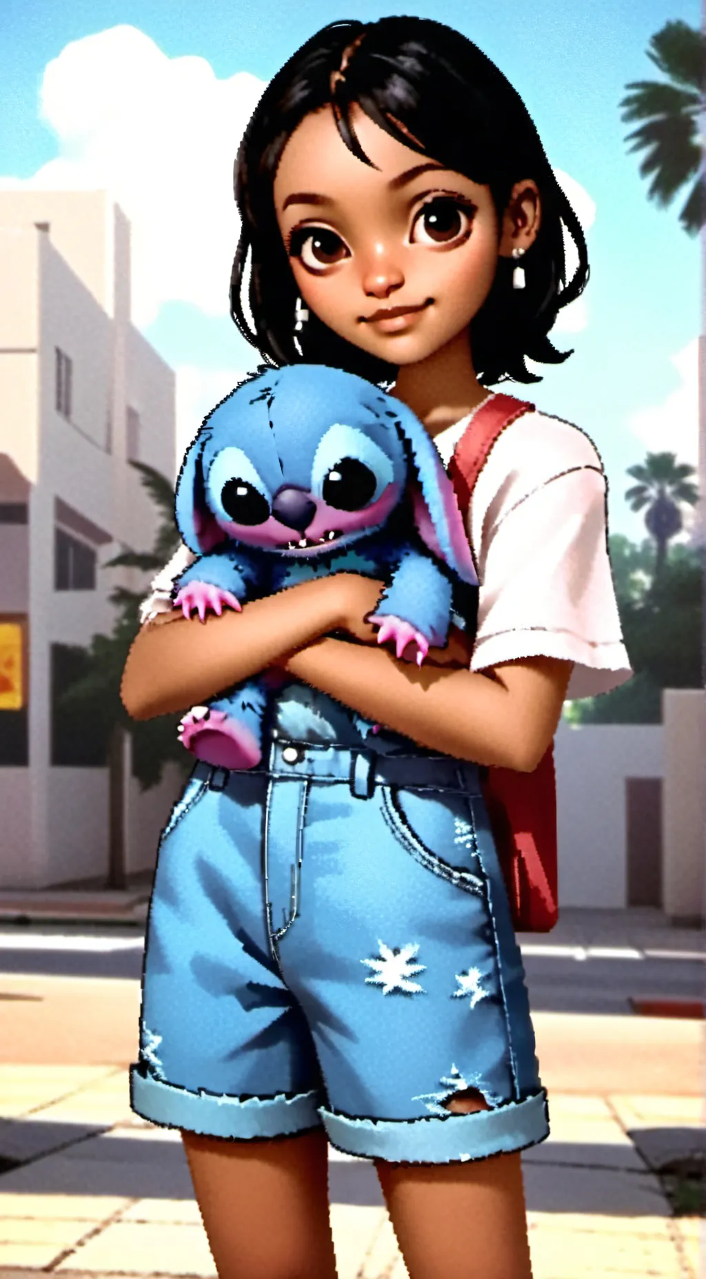 ai character: stitch background