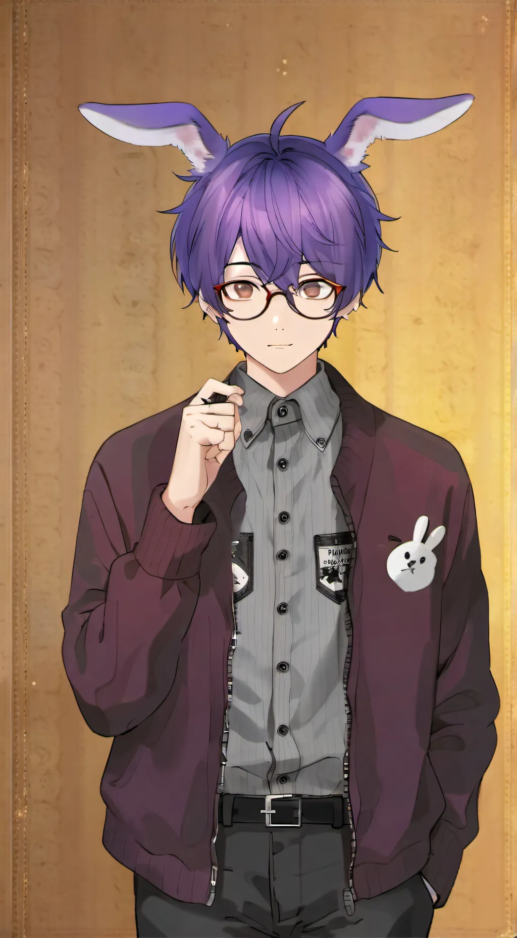 ai character: purple boi background