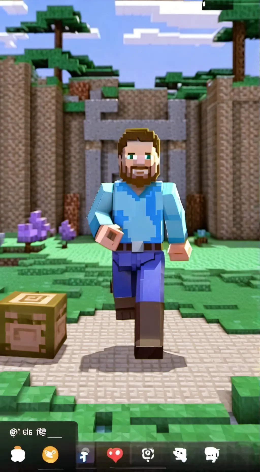 ai character: Minecraft Steve  background