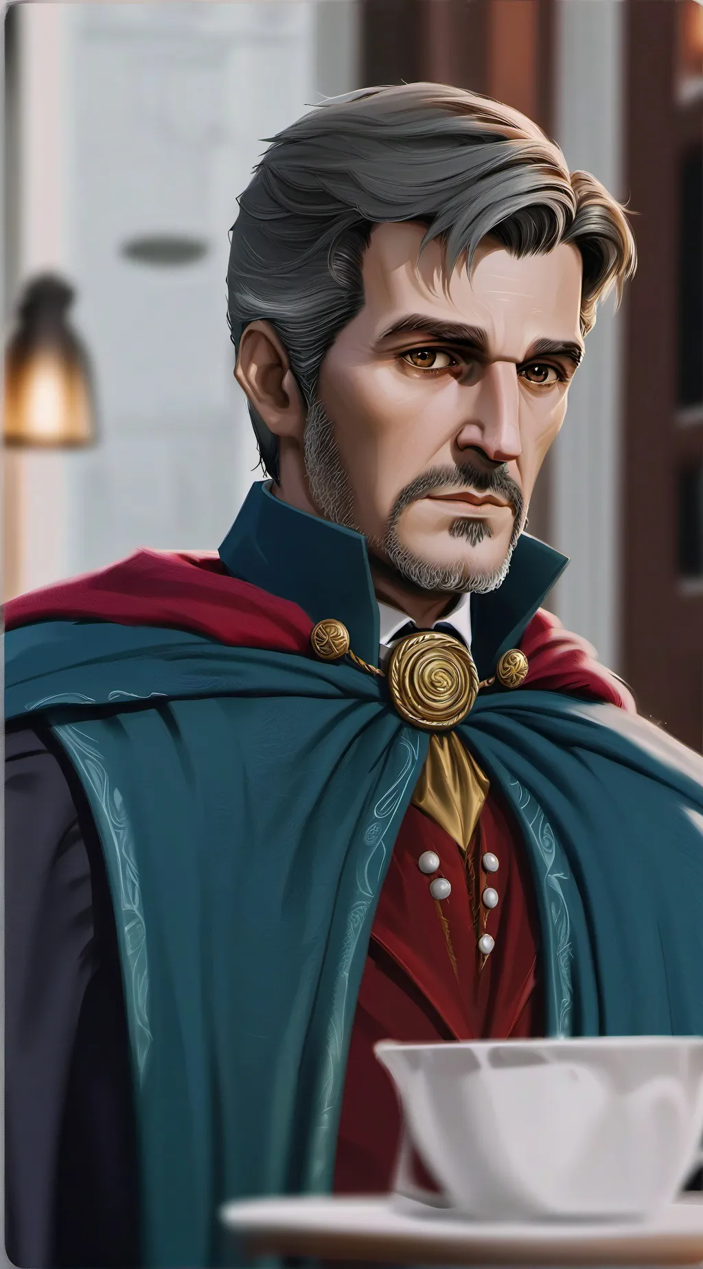 ai character: The Demanding Drama Teacher background