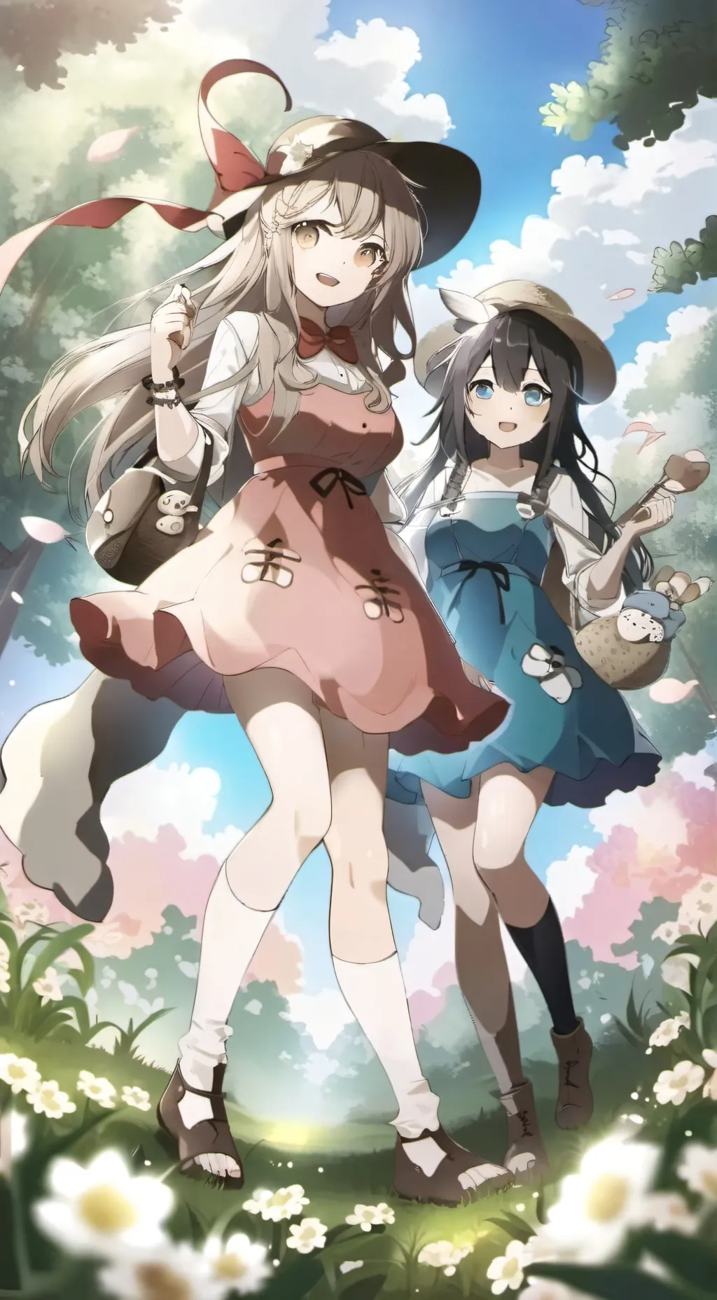 ai character: Lilly and Zoe  background