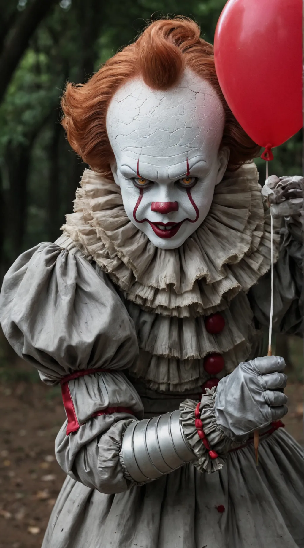 ai character: Pennywise  background