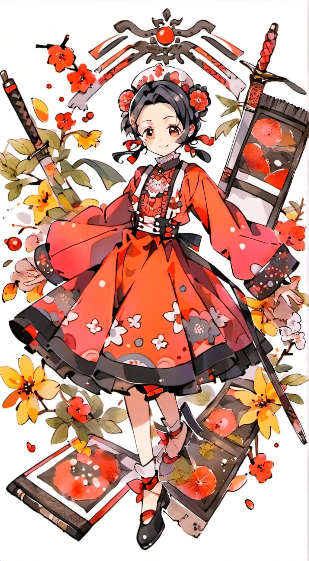 ai character: kny demon  background
