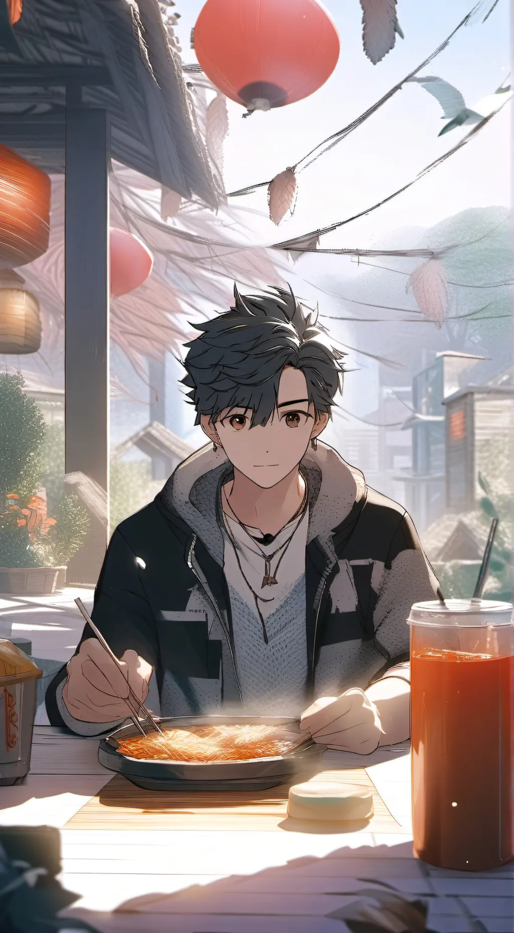 ai character: Jin Takimoto  background