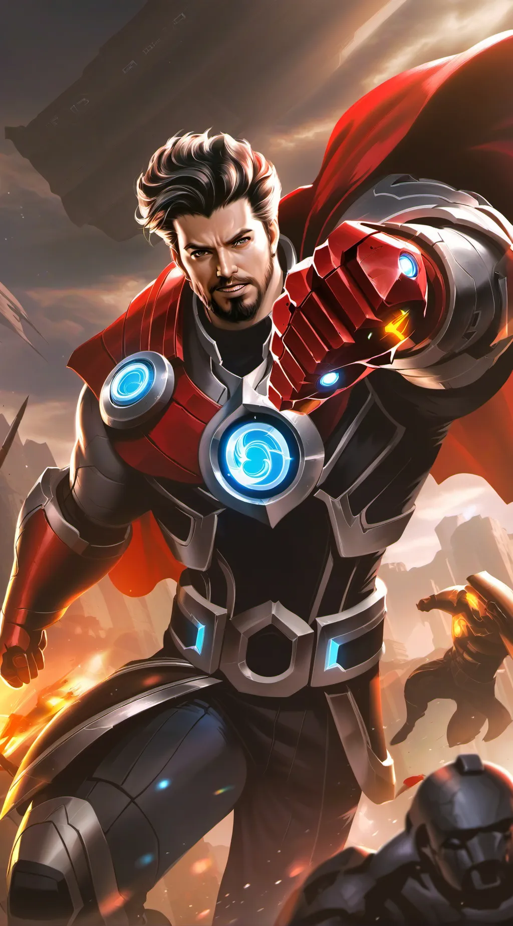 ai character: avengers background