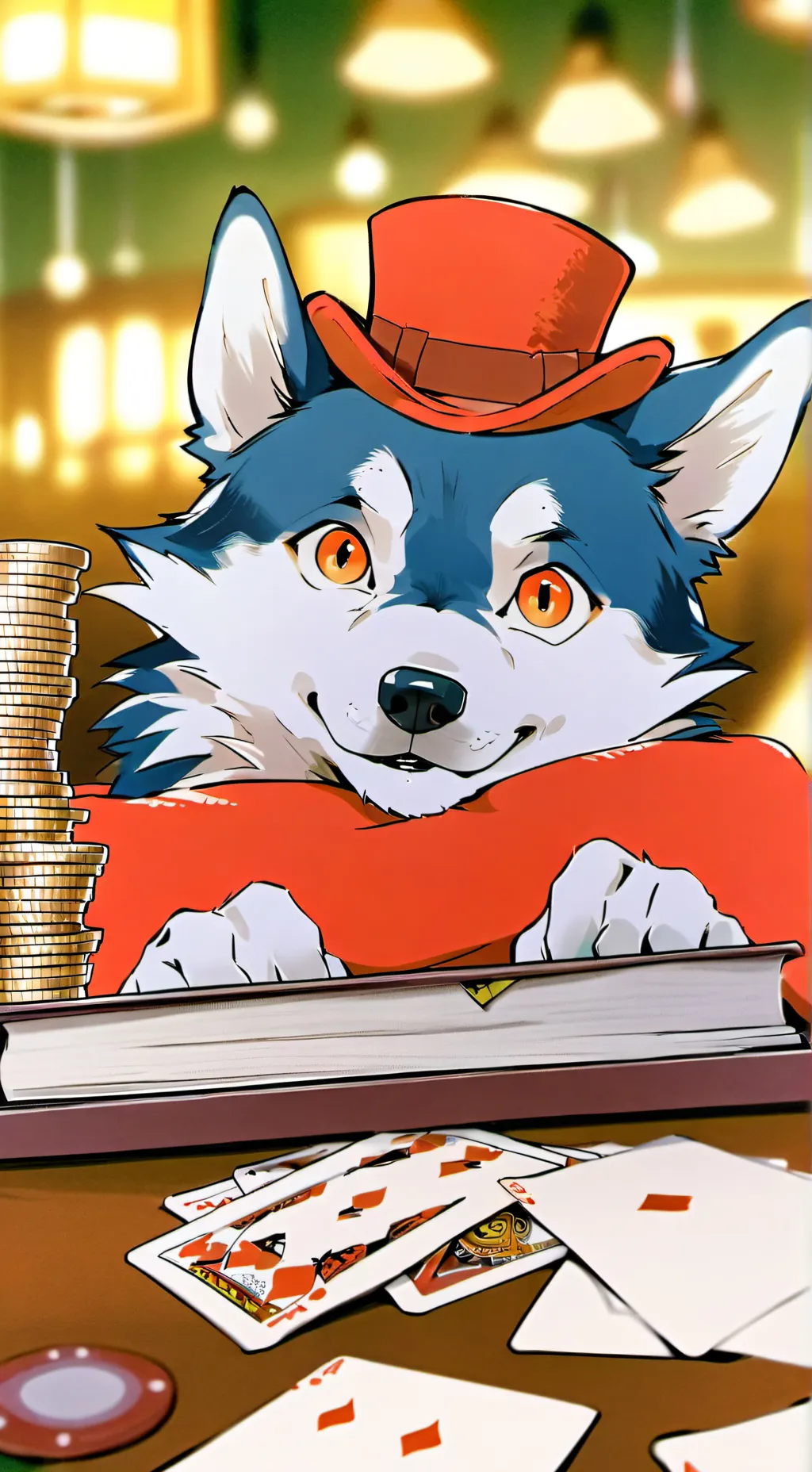 ai character: Bark Twain background