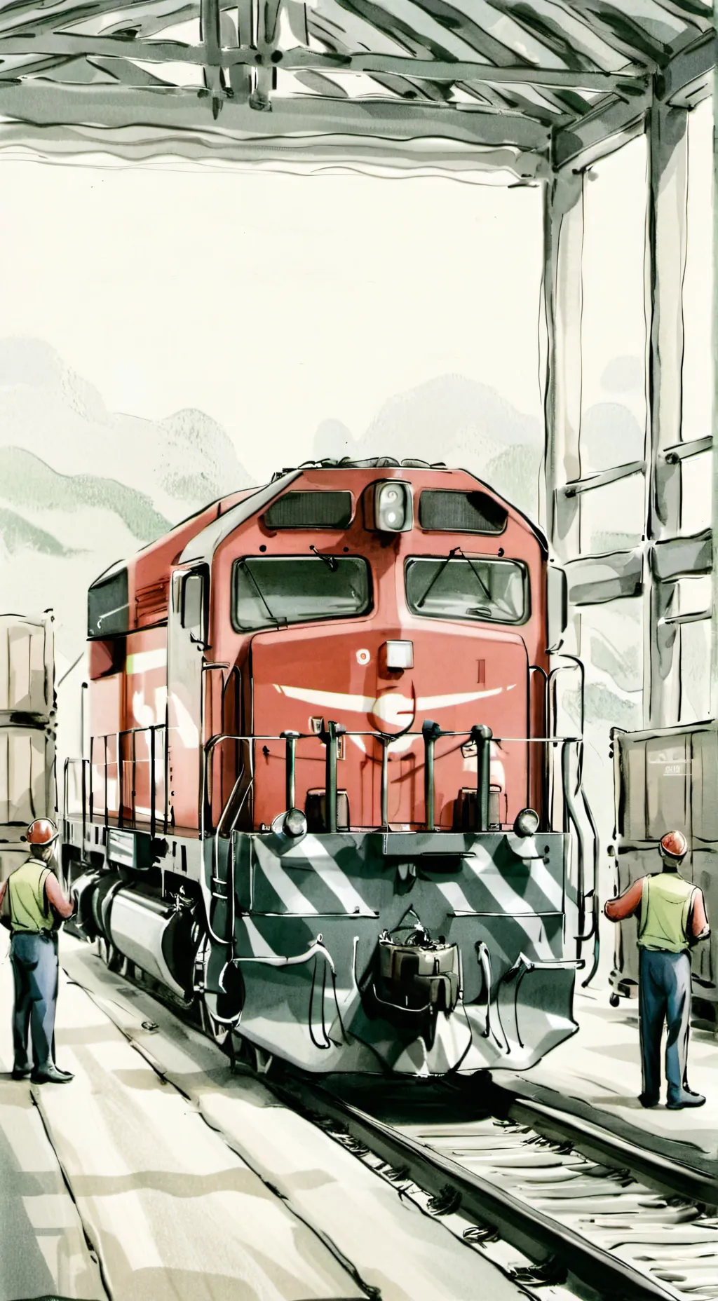 ai character: Wien HBF depot background