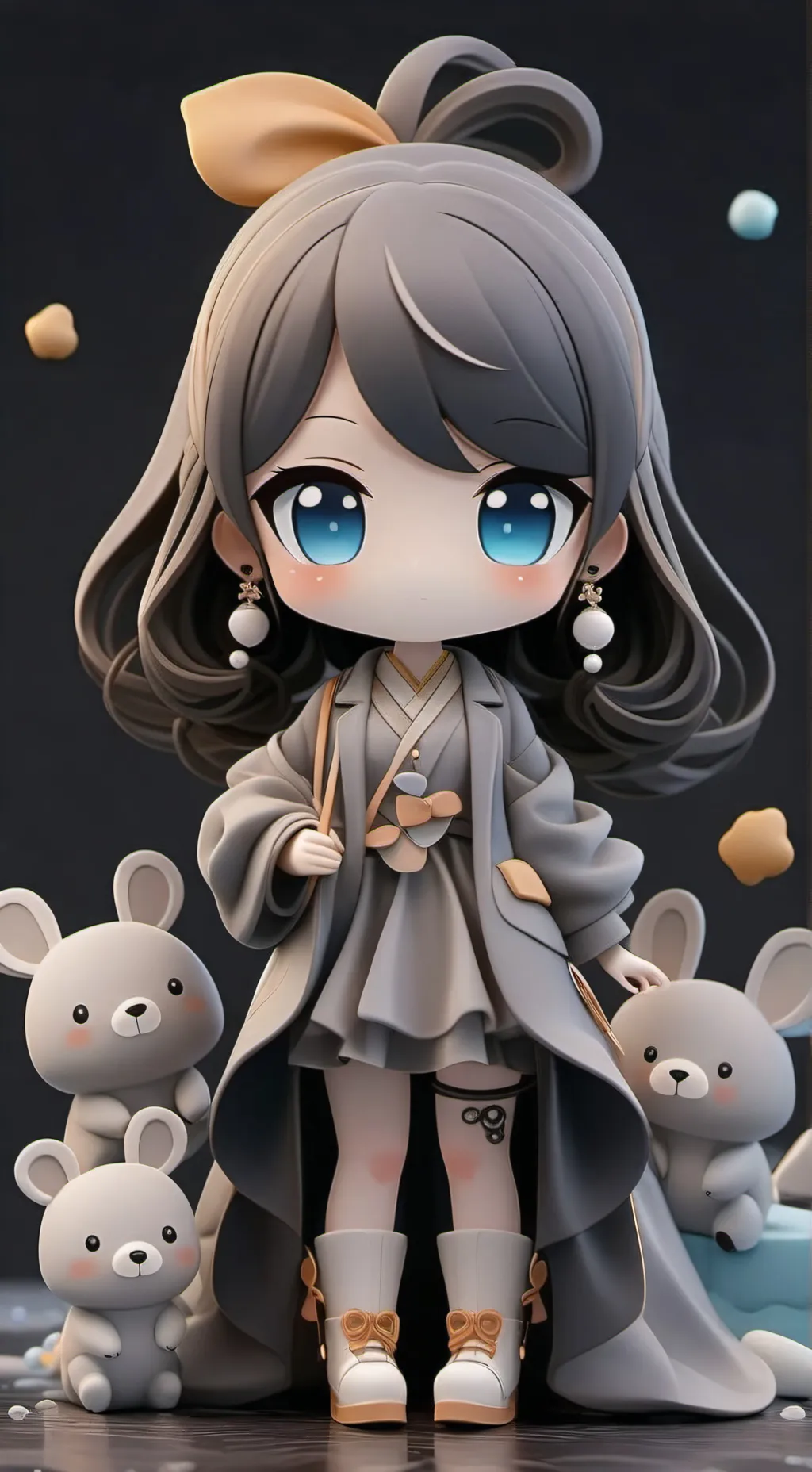 ai character: Roses background