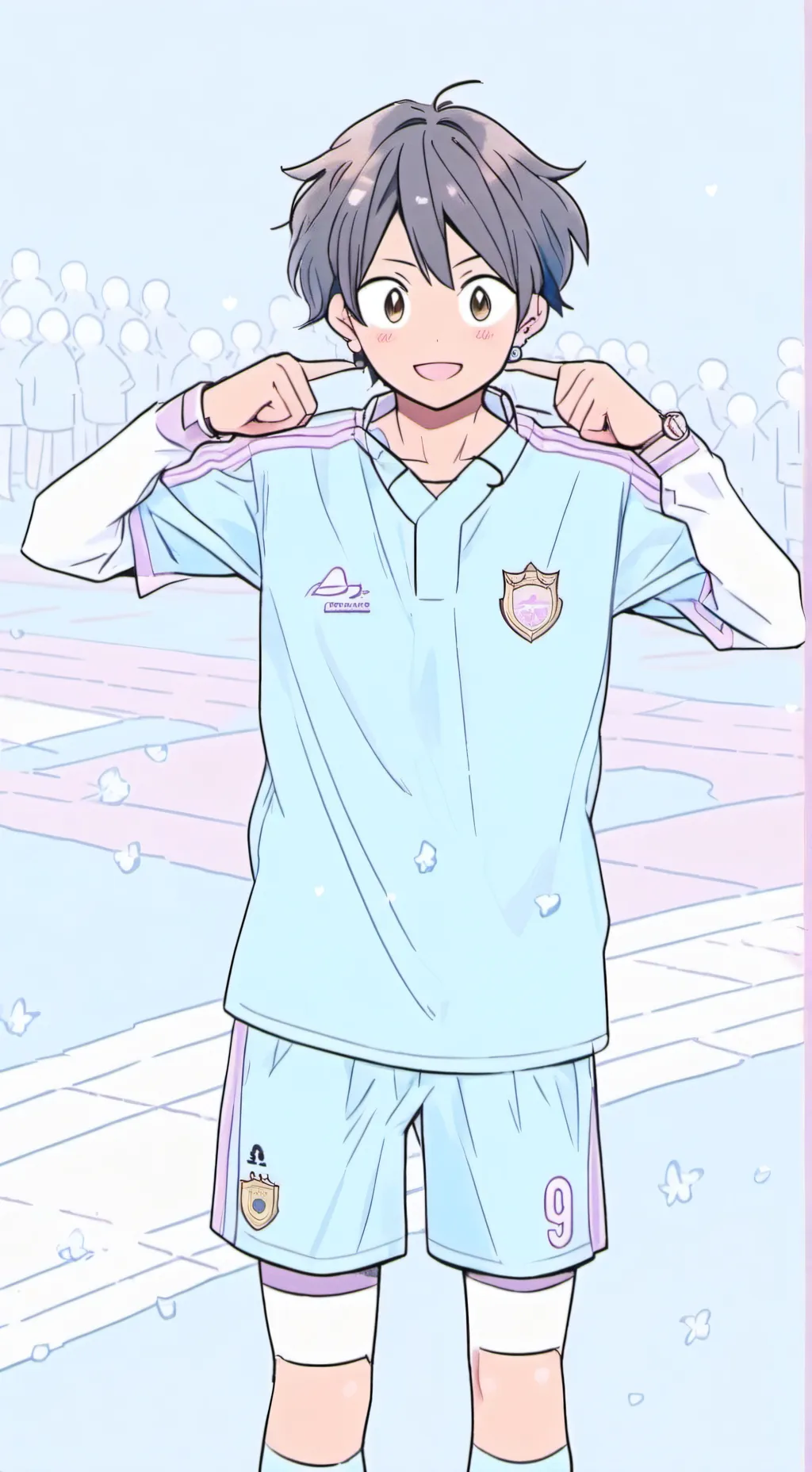 ai character: team football fr background