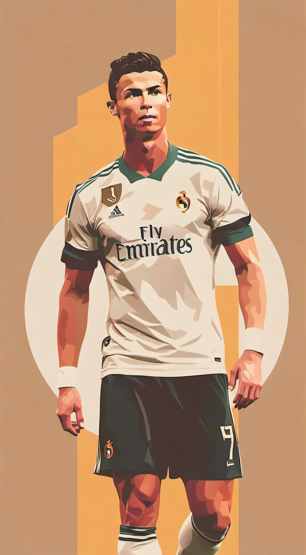 ai character: Cristiano Ronaldo  background
