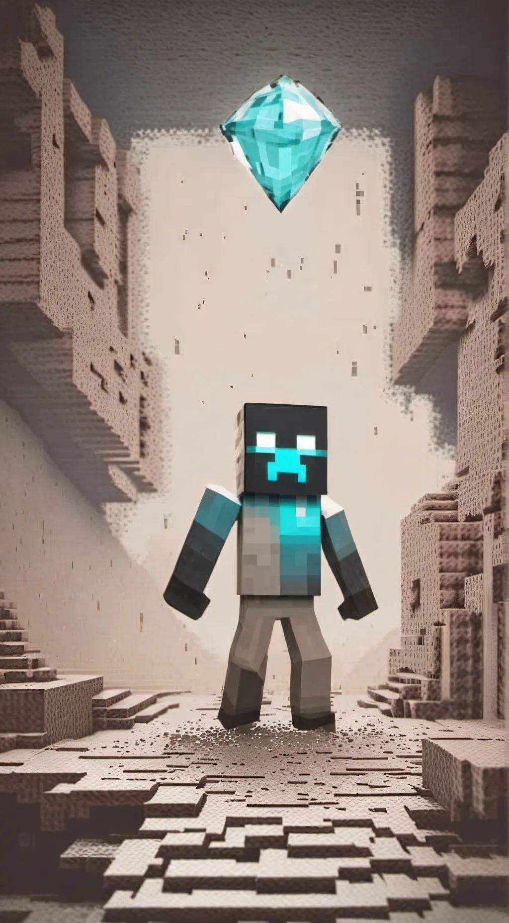 ai character: HEROBRINE background