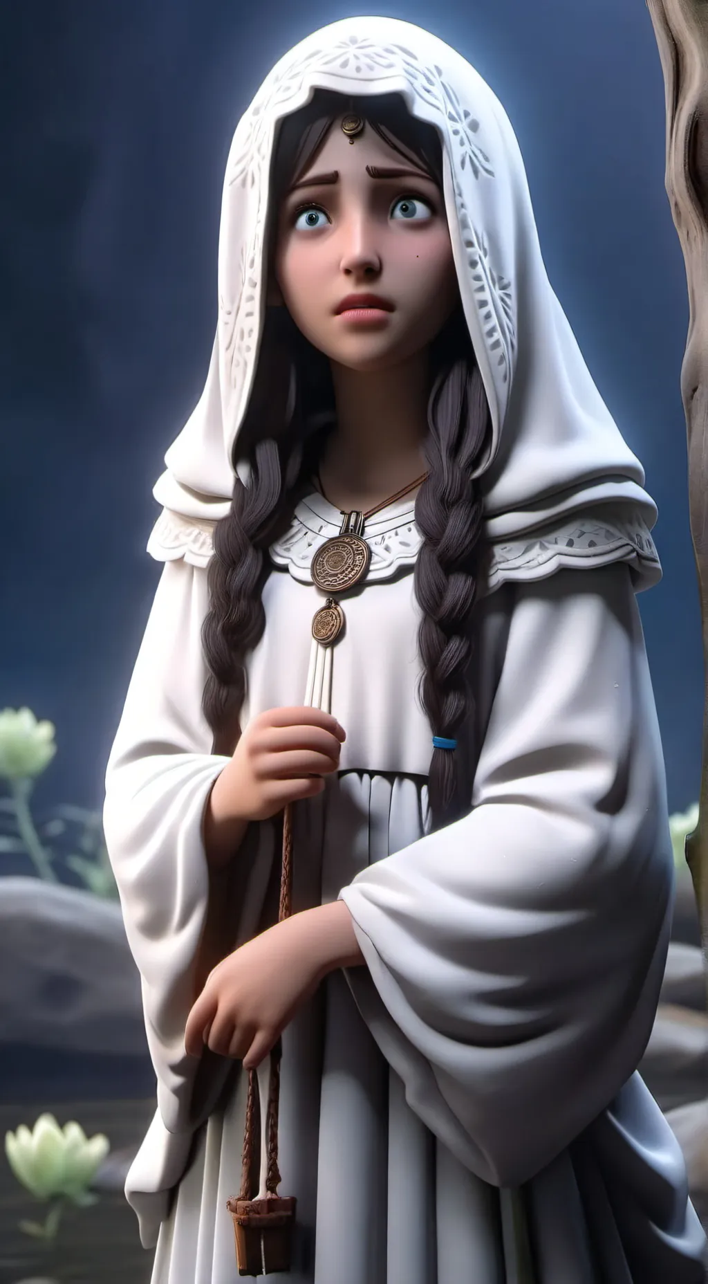 ai character: La llorona background