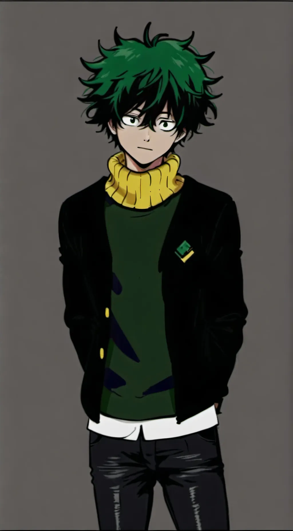 ai character: Deku y bakugo background