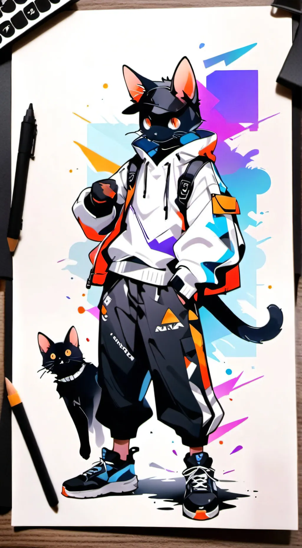 ai character: IanPro77t  background