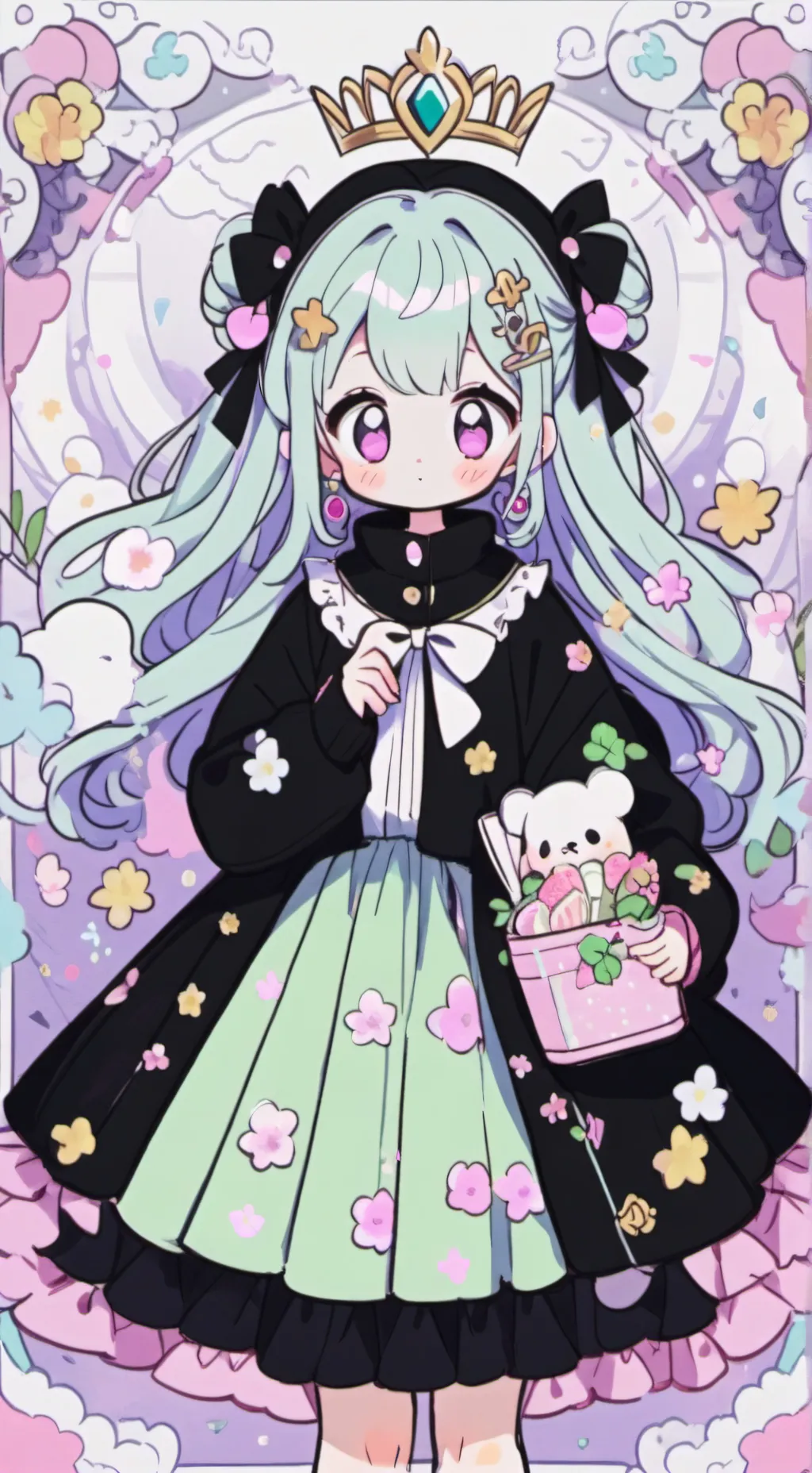 ai character: MOONFLOWER! background